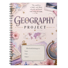 Persoonlijk geografieprojectnotitieboek | Vintage Notitieboek