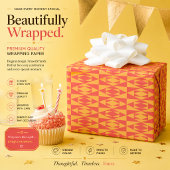 Persoonlijk geometrisch cadeauverpakkings papier