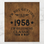 Persoonlijk georganiseerd 65e verjaardagsfeest in  wijn etiket (Enkel label)