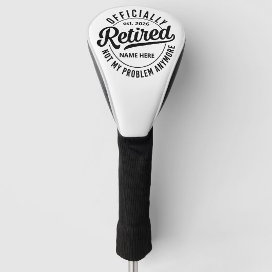 Persoonlijk Gepensioneerd 2026 Grappig Pensioen Ca Golfheadcover (Voorkant)