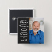 Persoonlijk gepersonaliseerd herdenkingsgedicht Fo Vierkante Button 5,1 Cm (Voorkant /achterkant)