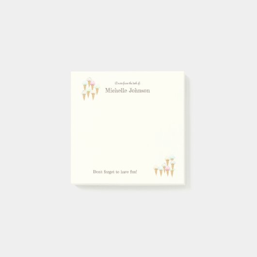 , persoonlijk gepersonaliseerd ijzerklemtoon post-it® notes (Voorkant)