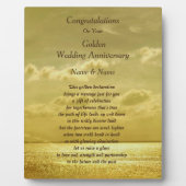 Persoonlijk gepersonaliseerd Jubileum voor weddens Fotoplaat (Voorkant)
