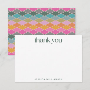 Persoonlijk Gepersonaliseerd Naam Briefpapier Mode Bedankkaart