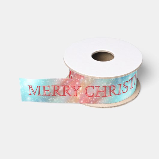 Persoonlijk Gepersonaliseerd Prettig Kerstfeest Grosgrain Lint (Spoel)