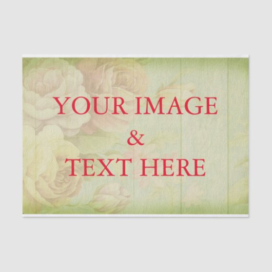 Persoonlijk Gepersonaliseerd u uw eigen fotoweefse Tissuepapier (Voorkant)