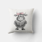 Persoonlijk gepersonaliseerde Highland Koe Leeskus Kussen (Achterkant)