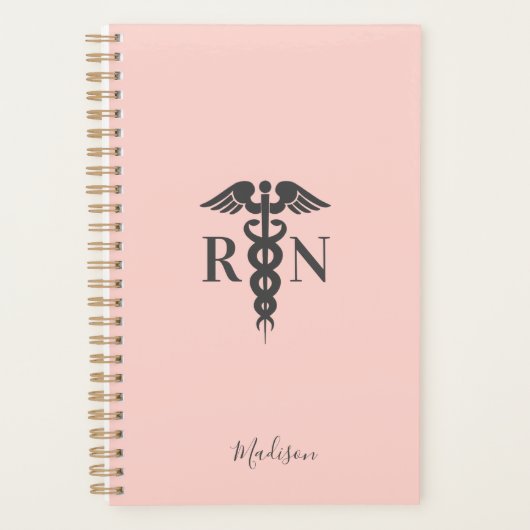 Persoonlijk geregistreerd verpleegkundige blush ro planner (Voorkant)