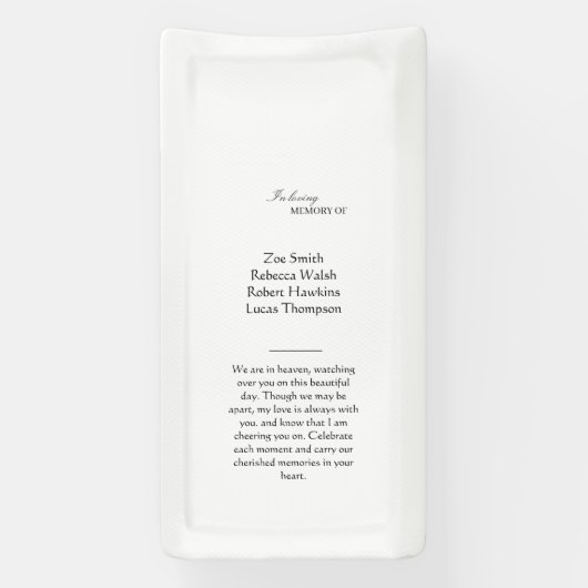 Persoonlijk gereserveerd herdenkingsteken van stof spandoek (Verticaal)