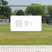 Persoonlijk gereserveerd herdenkingsteken van stof spandoek (Insitu)