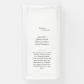 Persoonlijk gereserveerd herdenkingstofbord spandoek (Verticaal)