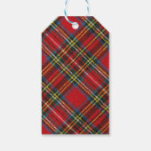 Persoonlijk geruite flanel, Kerstboom Cadeaulabel (Achterkant)