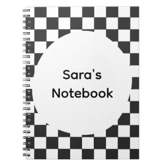 Persoonlijk geruite spiraalnotitieboek notitieboek