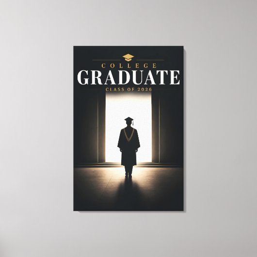 Persoonlijk Geschenk Afgestudeerde 2026 Universite Canvas Afdruk (Voorkant)