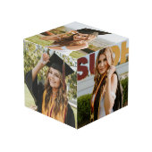 Persoonlijk Geschenk Afgestudeerde Diploma Foto Kubus (Voorkant hoekig)