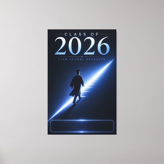 Persoonlijk Geschenk Afstudeerjaar Senior 2026 Canvas Afdruk (Voorkant)