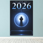 Persoonlijk Geschenk Afstudeerklas 2026 Canvas Afdruk (Insitu (Houten vloer))