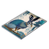 PERSOONLIJK GESCHENK - Blue Art Hare | Notitieboek (Linkerzijde)