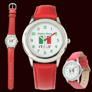 Persoonlijk Geschenk Italiaanse Vlag Republiekdag  Horloge
