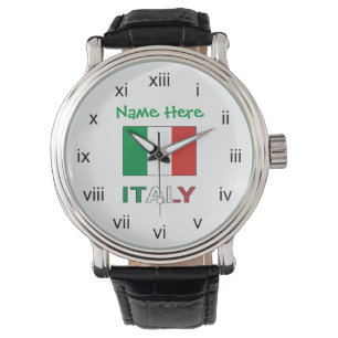 Persoonlijk Geschenk Italiaanse Vlag Republiekdag  Horloge