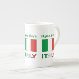 Persoonlijk Geschenk Italiaanse Vlag Republiekdag  Porselein Kop