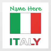 Persoonlijk Geschenk Italiaanse Vlag Republiekdag Raamsticker (Vel)