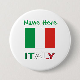 Persoonlijk Geschenk Italiaanse Vlag Republiekdag  Ronde Button 7,6 Cm