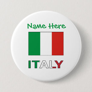 Persoonlijk Geschenk Italiaanse Vlag Republiekdag  Ronde Button 7,6 Cm