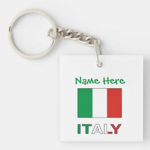 Persoonlijk Geschenk Italiaanse Vlag Republiekdag Sleutelhanger