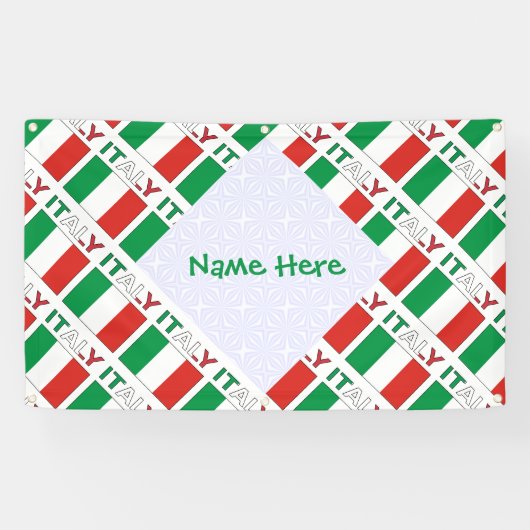 Persoonlijk Geschenk Italiaanse Vlag Republiekdag Spandoek (Horizontaal)