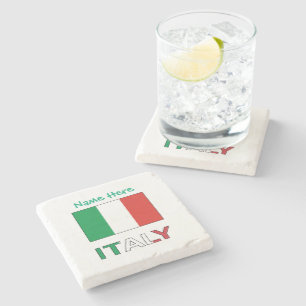 Persoonlijk Geschenk Italiaanse Vlag Republiekdag  Stenen Onderzetter