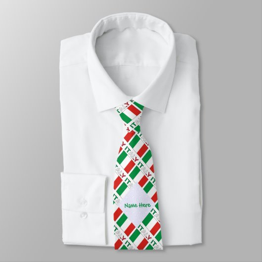 Persoonlijk Geschenk Italiaanse Vlag Republiekdag Stropdas (Gebonden)