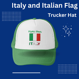 Persoonlijk Geschenk Italiaanse Vlag Republiekdag  Trucker Pet