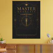 Persoonlijk Geschenk Master Afgestudeerde 2026 Canvas Afdruk (Insitu (Woonkamer))