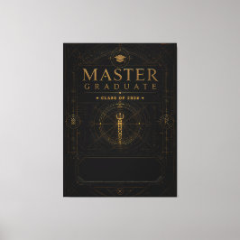 Persoonlijk Geschenk Master Afgestudeerde 2026 Canvas Afdruk