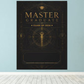 Persoonlijk Geschenk Master Afgestudeerde 2026 Canvas Afdruk (Insitu (Houten vloer))