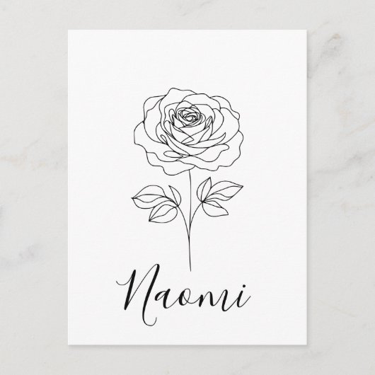 Persoonlijk geschenk met de geboortebloem van juni briefkaart (Voorkant)