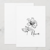 Persoonlijk geschenk met geboemtebloem kamperfoeli kaart (Voorkant / Achterkant)