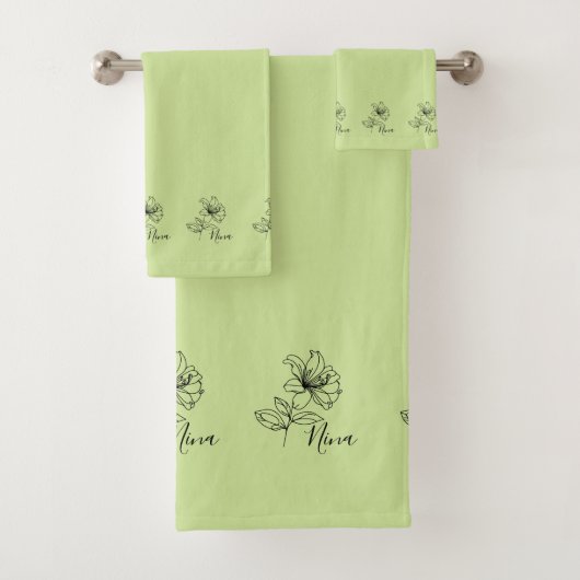 Persoonlijk geschenk met Juni Kamperfoelie geboort Bad Handdoek (Insitu)