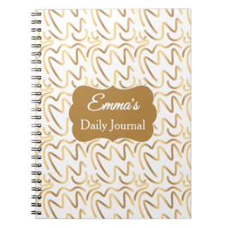 Persoonlijk geschenk Minimalistisch Spiraal Journa Notitieboek