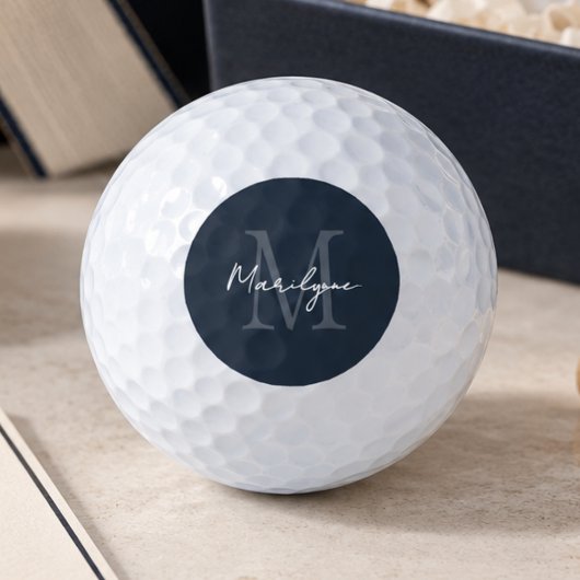 Persoonlijk Geschenk Modern Naam Monogram Golfballen
