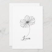 Persoonlijk geschenk oktober Cosmos geboortebloem Kaart (Voorkant / Achterkant)