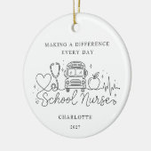 Persoonlijk Geschenk Schoolverpleegster Ornament (Links)