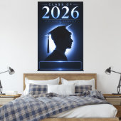 Persoonlijk geschenk voor afgestudeerden 2026 als canvas afdruk (Insitu (Slaapkamer))