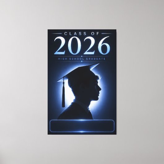 Persoonlijk geschenk voor afgestudeerden 2026 als canvas afdruk (Voorkant)