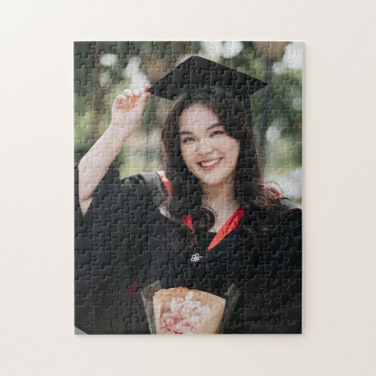 Persoonlijk geschenk voor afstudeerfoto als herinn legpuzzel (Verticaal)