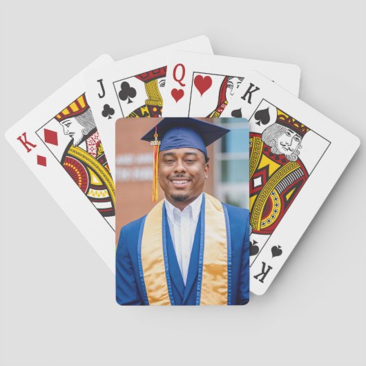 Persoonlijk geschenk voor afstudeerfoto als herinn pokerkaarten (Achterkant)