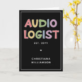 Persoonlijk Geschenk voor Audioloog Audiologie Afs Kaart (Gele Bloem)