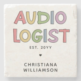 Persoonlijk Geschenk voor Audioloog Audiologie Afs Stenen Onderzetter