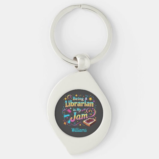 Persoonlijk Geschenk voor Bibliothecaris Sleutelhanger (Voorkant)